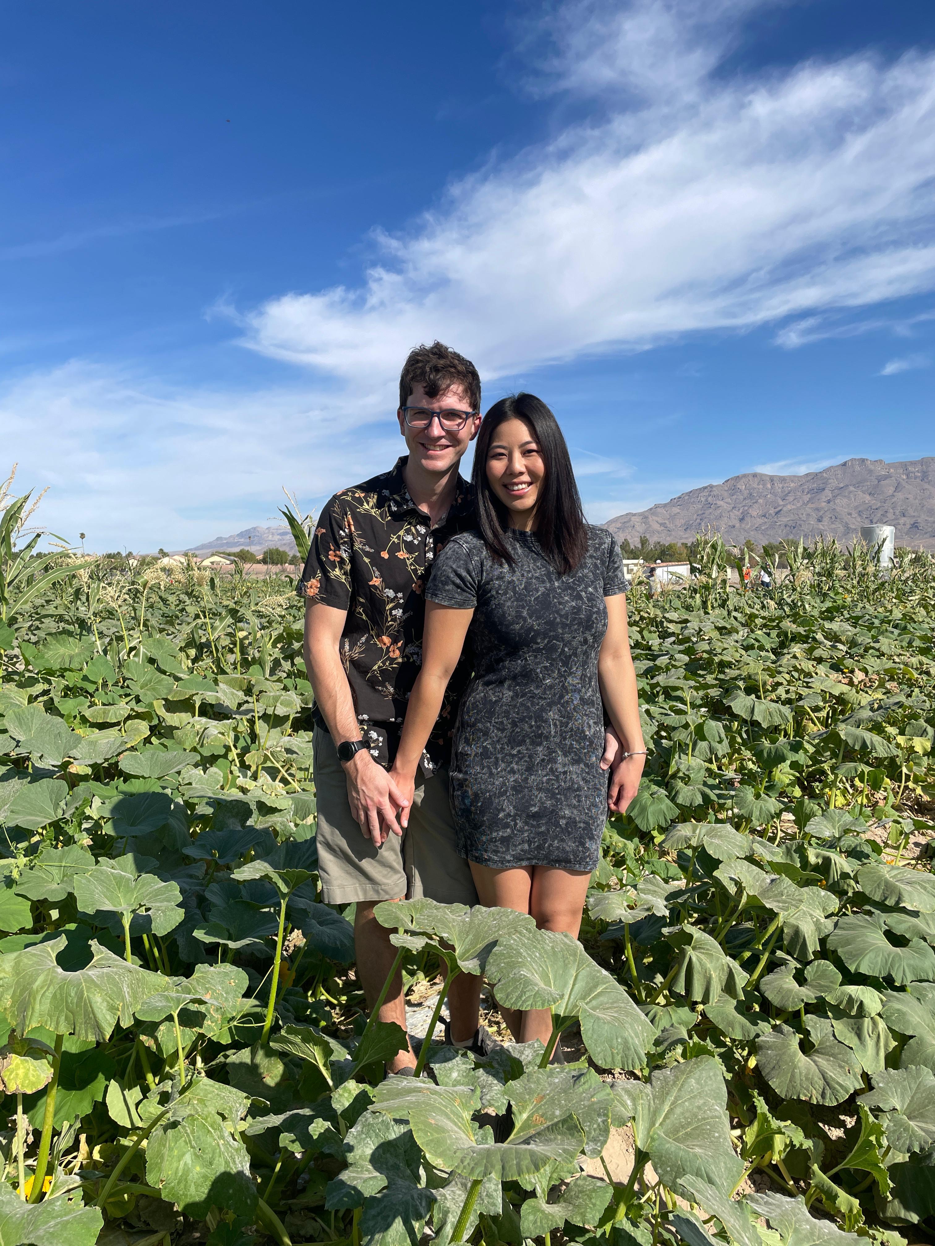 Family outing at the pumpkin patch